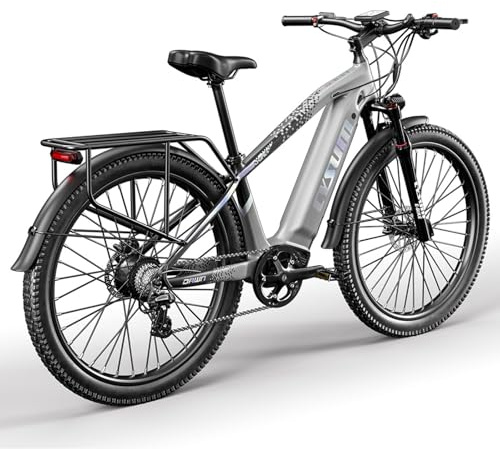 cysum MTB elcykel, 27,5 tum Elektrisk mountainbike för vuxna, elektrisk mountainbike, Ebike assisterad cykel, batteridriven 48 V 14 Ah räckvidd 75–85 km, hydraulisk skivbroms