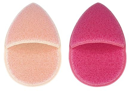 2 Pcs Face Cleaning Puff Exfoliating Sponge Reusable Facial Make Up Cleansing Pad for Facial Cleansing and Exfoliating