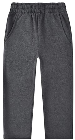 Kids Pants Boys Age 1-14 Years Teen Boys Loose Fit Trousers Waist Tightener Elastic Stretchy Comfy Spring Winter School Casual Sports Fashion Cute Streetwear (Dark Gray, 9-10 Years)