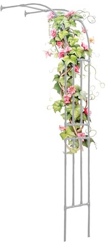 Arche de jardin en métal 240270 cm en forme d'arc de rose robuste demi-pergola pour plantes grimpantes imperméable facile à installer blanc (l x H : 60 x 240 cm)