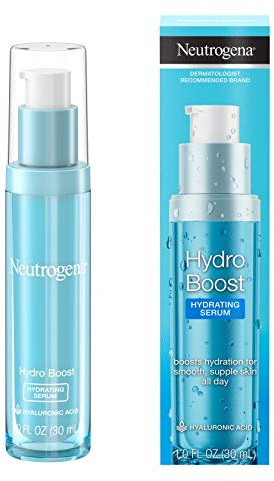 Neutrogena Hydro Boost Hydrating Hyaluronic Acid Serum, Oil-Free and Non-Comedogenic Face Serum Formula for Glowing Complexion, Oil-Free & Non-Comedogenic, 1 fl. oz