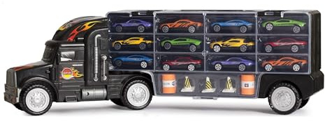 Big Daddy Tractor Trailer Car Collection Case Carrier Transport Toy Truck For Kids