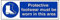 V Safety Protective Footwear Must Be Worn In This Area PPE Sign - 300mm x 100mm - 1mm Rigid Plastic