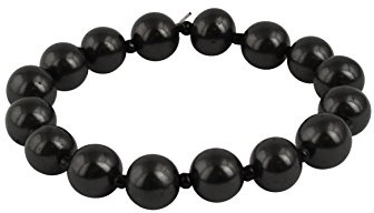 Heka Naturals Bracciale Perle di Pietre Naturali di Shungite | Gioielli Fatti a Mano Elasticizzati in Cristallo Nero - Bracciale Chakra, Gioielli Curativi Cristalli Spirituali