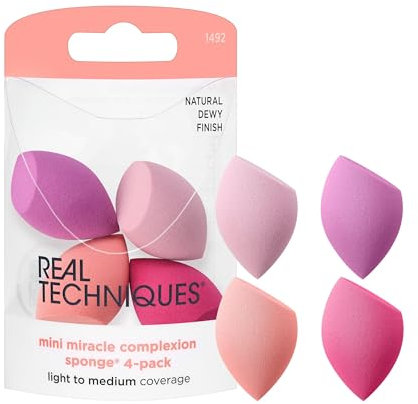 Real Techniques 4 Mini Miracle Teint-Schwämme
