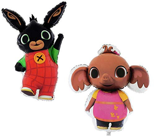Toyland® Confezione da 2 palloncini Bing - Bing Bunny & Sula Pig Foil Balloon - Bing Gifts - Baby Gifts - Baby Birthday