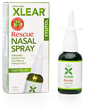 Xlear Rescue Naturlig Näs­spray med Xylitol, Oregano och Tea Tree, 44 ml (Pack of 4)
