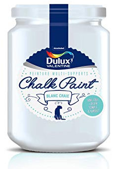 Dulux Valentine Chalk Paint Peinture intérieure de Rénovation - Multi-supports - Couleur : Blanc Craie - 0.4L - 5329870