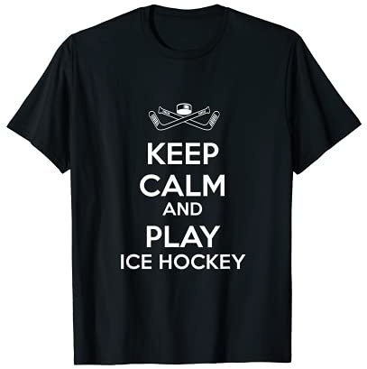 Mantenere la calma e giocare a hockey su ghiaccio Maglietta