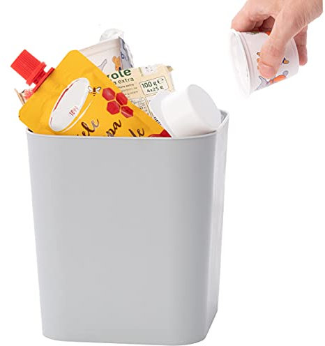 Everest Adv 10 Cestini da Tavolo per Rifiuti Colazione – Ideale per Tutte le Strutture Ricettive | Mini Pattumiera da Tavolo | Colore Grigio