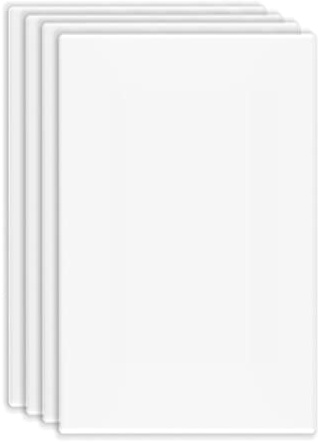 MLLIZH 1-Gang Screwless Decorative Wall Plates, stander-Size Unbreakable Thermoplastic Faceplate Cover for Decorator Receptacle Outlet Switch, White (4 Pack, Single Blank-White)