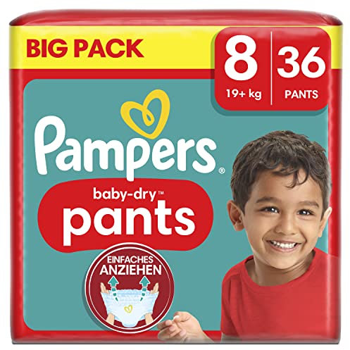 Pampers Nappies Pants Size 8 (19+ kg) Baby Dry, 36 Nappies (Alte Version)