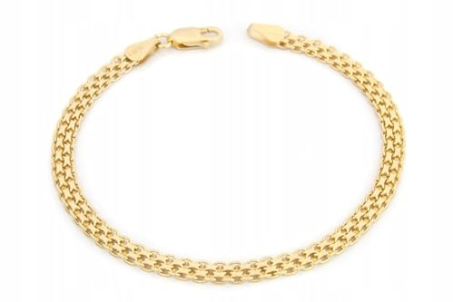 Amor Luxury Damen Goldarmband Sterling Silber 925/ vergoldet 585, italienisches vergoldetes Armband, Schmuck für Frauen, Schmuck Geschenk für Frauen zu Weihnachten, Geburtstag (Armband Länge 18 cm)