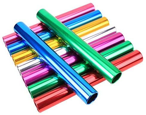 Cetfuro 8-Teilige Aluminium-StaffelstöCke Sportplatz-RennstöCke für Leichtathletik, Fitnessstudio,