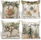 KQMGJYB Weihnachs Kissenbezug, 4 Stück Cushion Cover, Kissenbezug Winter Pillow Cover Weihnachtsmann Quadrat Kissenbezüge für Wohnzimmer Sofa Schlafzimmer Weihnachten Dekoratives（45x45cm）