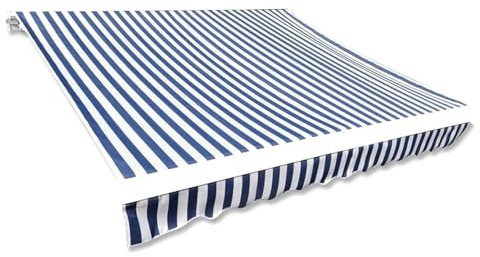 Tessuto Da Sole Per Esterno Tenda Da Sole，Tessuto Di Ricambio Per Tenda Da Sole Impermeabile Tendone Parasole In Tela Da Sole Per Esterno Cortili Portici Finestre，Rigata Tessuto Oxford(4x3.5m(13x11.5f