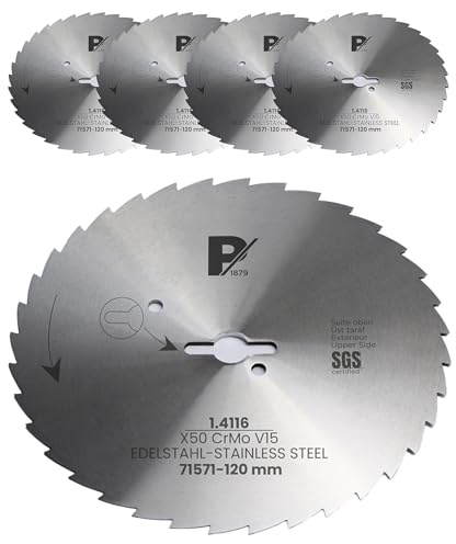 Pirge cirkulär kniv kompatibel med tandoor och Dibek 120 mm tandad 5-delat set – skarpaste doner-kniv tillverkad av högkvalitativt rostfritt stål