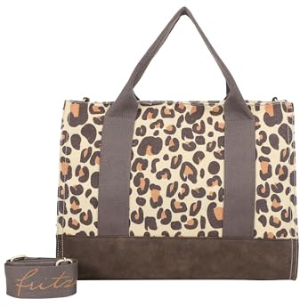 Fritzi aus Preussen Schultertasche Umhängetasche Canvas Tote Bag Limited Leo Camel beige