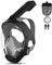 MAISITOO Maschera Snorkeling Integrale 180° con Boccaglio Pieghevole e Sistema Dry-Top | Maschera Subacquea Adulti Antiappannamento in Silicone Medico | Respirazione Sicura CO₂ (S/M)
