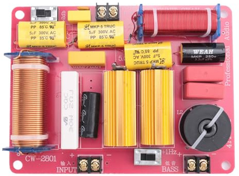 Hklshyd 1 PCS Audio A 2 Vie Divisore per Altoparlanti Filtro Crossover Ad Alta fedeltà Ad Alta fedeltà 500 W