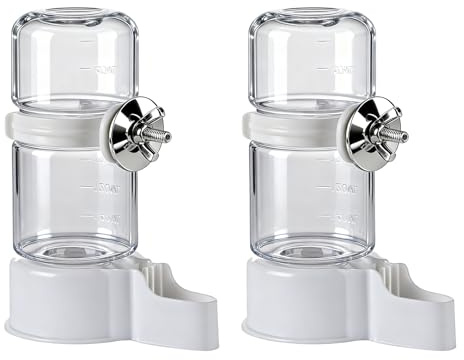 2 PCS Distributore Acqua Uccelli E Mangiatoia per Uccelli Automatica, Dispenser Acqua Cibo per Uccelli Con Fissaggio Gabbia, Uccelli Alimentatore Automatico per Pappagalli e Piccioni