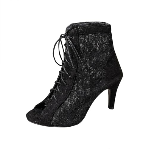 Escarpins Chaussures de Danse, Heels Dance Shoes, Escarpins De Soiree Élégantes Souple Sandale Pompes Habillées Bout Fermé Sandales À Talons Hauts Club Soirée Outdoor Sandales Femme Été Confortable