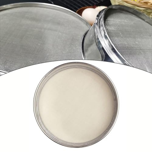 Lapiglo Tamiz de harina de acero inoxidable para cocina, tamiz de malla fina, colador de azúcar y aceite, 40 cm