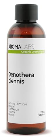 Onagre BIO (Oenothera biennis) - 100 mL - Huile Végétale Vierge et Certifiée AB - Cycle menstruel & Santé cardiovasculaire et de la peau - Aroma Labs - Made in France