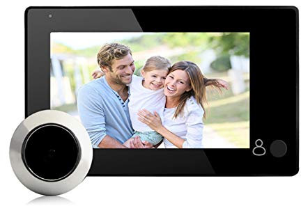 Annadue Campanello LCD a Colori TFT da 4,3 Pollici con Fotocamera, apriporta Elettrico HD da 0,3 MP, Campanello Intelligente con Fotocamera (grandangolo 110 °), Supporto della Funzione FIFO