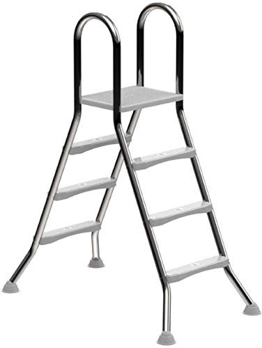 IDEAL Edelstahl Hochbeckenleiter 3+3 Stufen (1,0m/1,0m) V2A by well2wellness®