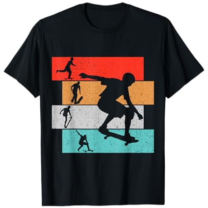 Skater Skateboarder Retro Skateboard Garçons Jeunesse T-Shirt