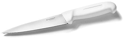 Forgast, Coltelli da Cucina Professionale, Coltello Da Formaggio e Pane Universale, Lunghezza 15 cm, Coltelli da Tavola, Coltello da Chef, Lavabile in Lavastoviglie, Bianco