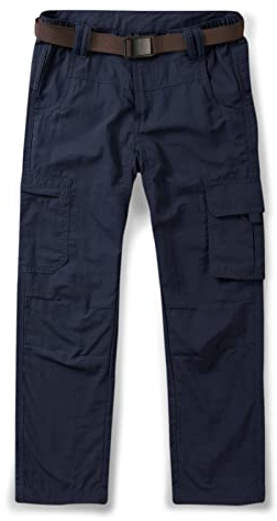 Tianerhay Pantalones de senderismo para niños, de secado rápido, ligeros, transpirables, para pesca al aire libre, trabajo, trabajo, azul, 11-12 años