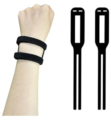 KGDUYC 2pcs Muñequera para desgarros TFCC, Muñequera Ajustable para Túnel Carpiano para Muñeca Izquierda y Derecha, Muñeca de Fitness para Soportar Peso y Ejercicio, Talla única, Negro