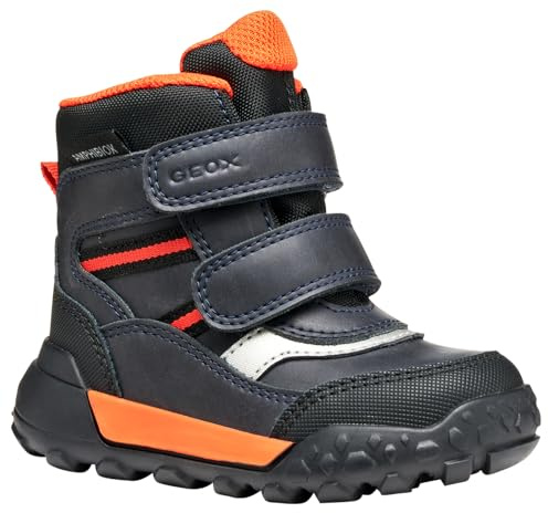 Geox B Trekkyup Boy B ABX, Stivale alla Caviglia, Navy Arancio, 27 EU