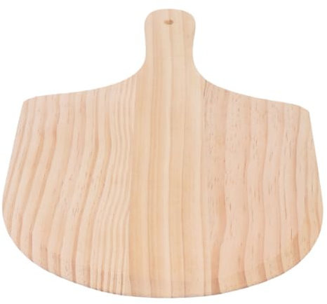 EXHUMKY Pizza De Madera Con Mango Tabla De Cortar y Servir Para Pizza y Pan Multiusos