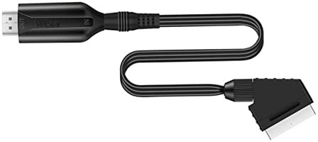 Operitacx Scart Zu Video Adapter Audio Video Adapter Videoadapter Scart Kabel Plug and Play Kompatibel Mit Tv Vhs Dvd Recorder