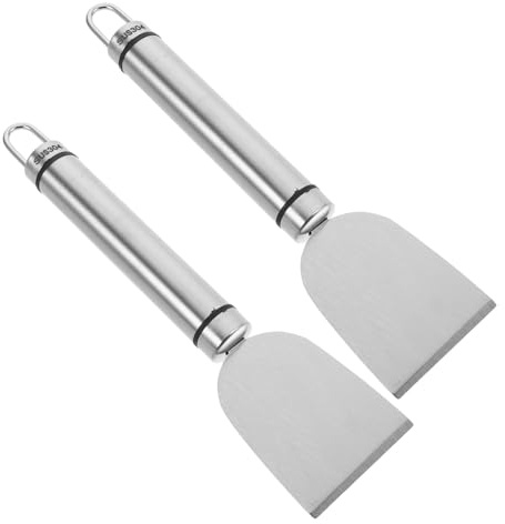 Cabilock 2piezas Pala de Acero Inoxidable para Descongelar Quitar Hielo del Refrigerador Raspador para Remover Hielo Herramienta para Limpiar el Congelador Refrigerador Casa