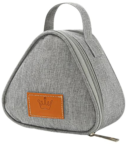 Manhegari - Bolsa isotérmica para comida triángulo | Mini refrigerador portátil de aluminio | Bolsa para sándwich, frutas, aperitivos | oficina, escuela, pícnic, viaje
