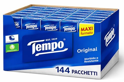 Box da 144 Pacchetti di Fazzoletti Tascabili 4 Veli da 9 Fazzoletti