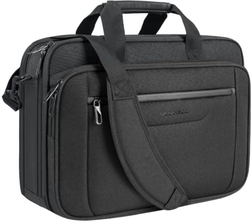 VANKEAN Laptop Briefcase Premium Laptop Case Fits Up to 15.6-17.3 Inch Business Shoulder Bag Laptop Expandable Water-Repellent Messenger Bag for Men/Women Computer Bag for Travel/Business