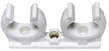rohrfix-24 Slangklämma 10 st PP, vit, dubbel (12 mm)