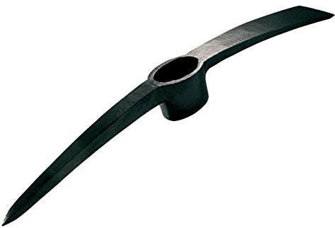 Milo srl Pioche Oeil Ovale sans Manche 1,5 kg en Acier forgé pour bâtiment et Jardin