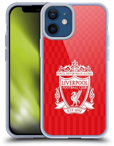 Head Case Designs Officially Licensed Liverpool Football Club White Home Crest Designs Gel Case [Military Grade Protection] Compatible with Apple iPhone 12 Mini and Compatible with MagSafe