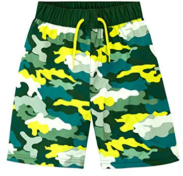 Harry Bear Boys Camo Swimming Shorts Camoflauge Swim Trunks for Kids Green 9-10 Years