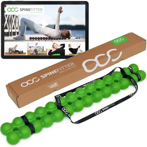 SPINEFITTER by SISSEL® Grün | Massagegerät für Rücken & Balance | Rückentrainer löst Verspannungen & Blockaden | Ideal zu Pilates und Yoga | Zur Entspannung der Wirbelsäule | Für Zuhause & Praxis