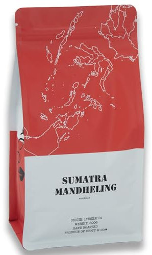 Scott&Co. Sumatra Mandheling Coffee Beans. Medium Roast Whole Coffee Beans, Single Origin. 500g