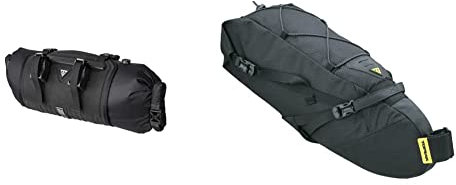 TOPEAK Unisex – Erwachsene Backloader Gepäckträgertasche & Frontloader 10 Liter & 8 Liter Cycling Equipment, Schwarz, 50 x 15 x 15 cm / 19.7 x 5.9 cm, Fahrradtasche, Rucksack