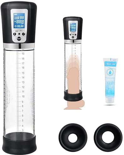 SHFZWY Pompe per Il Pene Elettriche, Pompa per Vuoto Automatica del Pene per Gli Uomini, Ingrandimento del Pene con 4 Livelli di Aspirazione, Giocattoli Sessuali per Lui