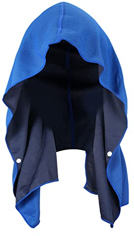 Sukeen Cooling Hoodie Towel, Cooling Towels for Neck and Face Absorbent Quick Drying, Cooling Neck Wraps UV Protection Sport Workout Camping Cycling Cooling Towel